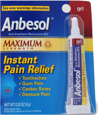 ANBESOL 10% GEL MAX STRENGTH 0.33OZ