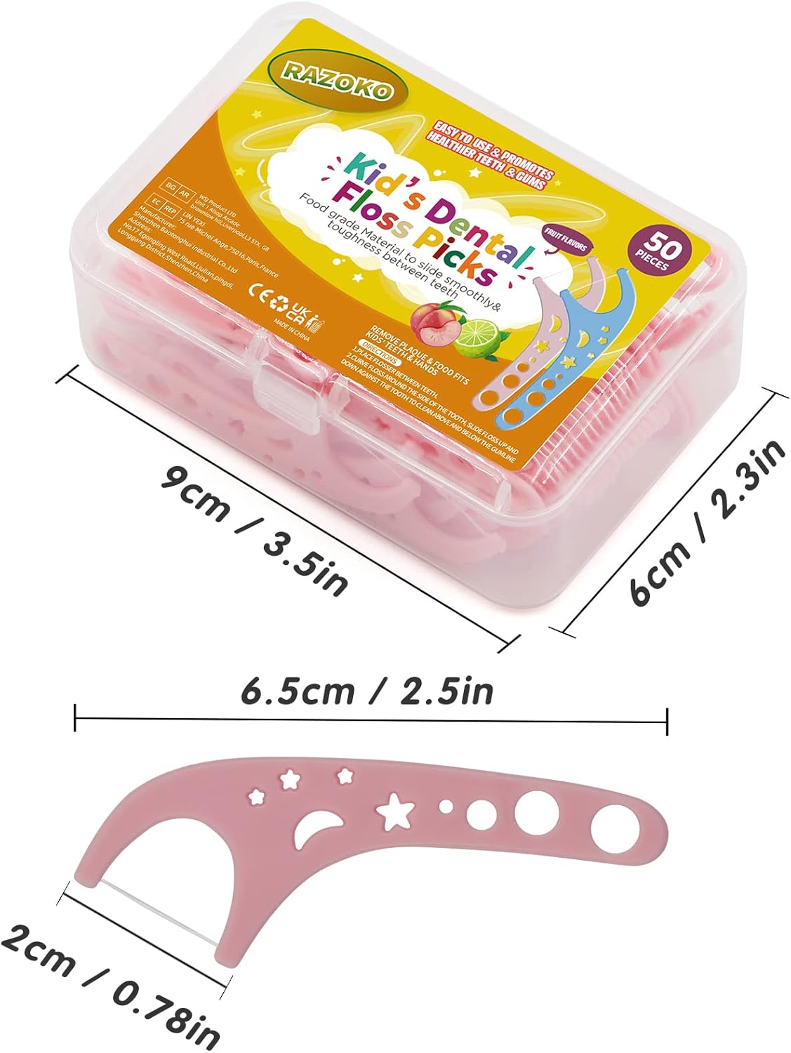 RADIUS FLOSS PICKS,KIDS,BUBLGUM