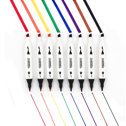ArtSkills Dual Tip Blendable Permanent Markers, 8 count