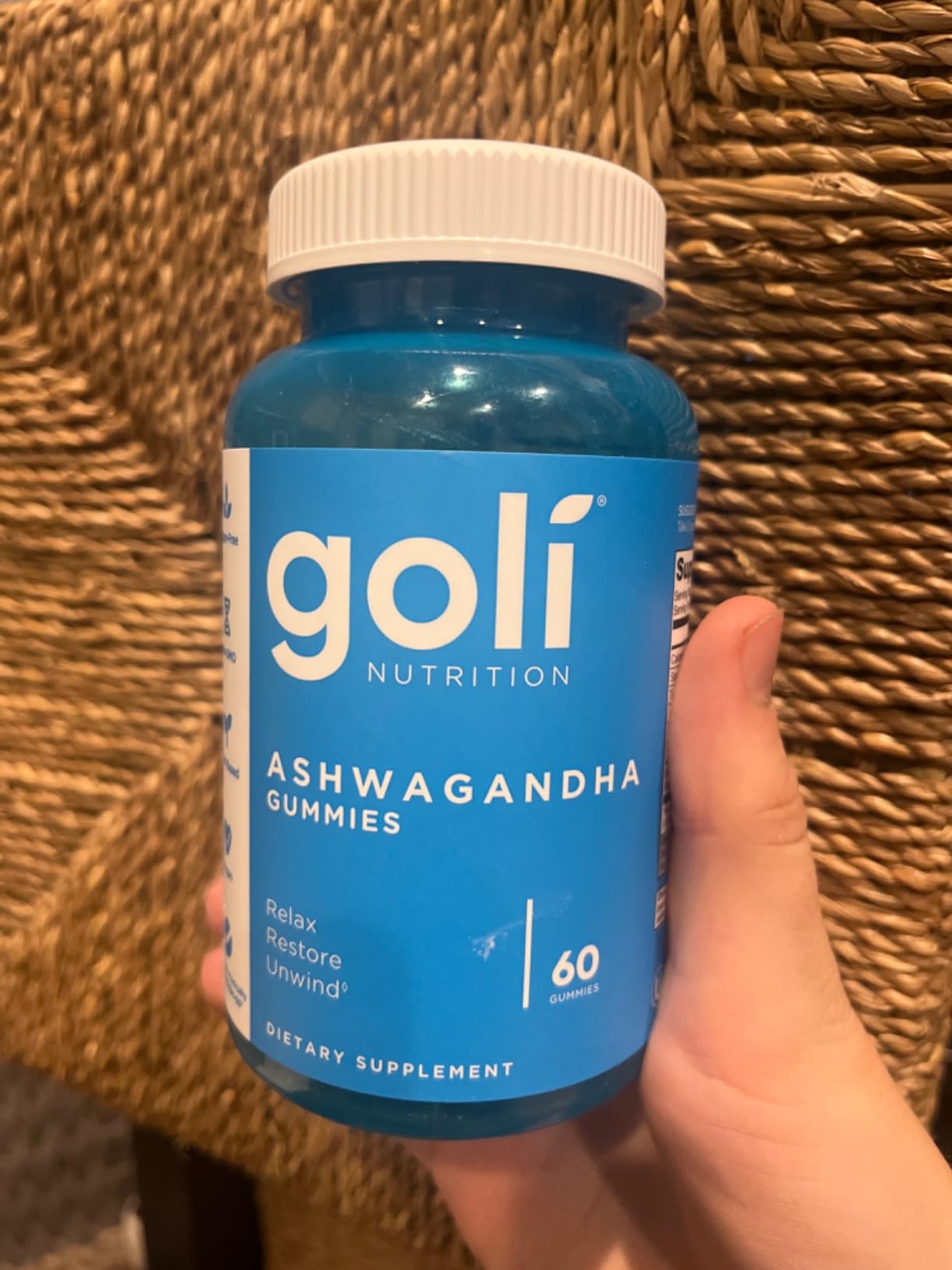 GOLI ASHWAGANDHA GUMMIES 60 ZER S