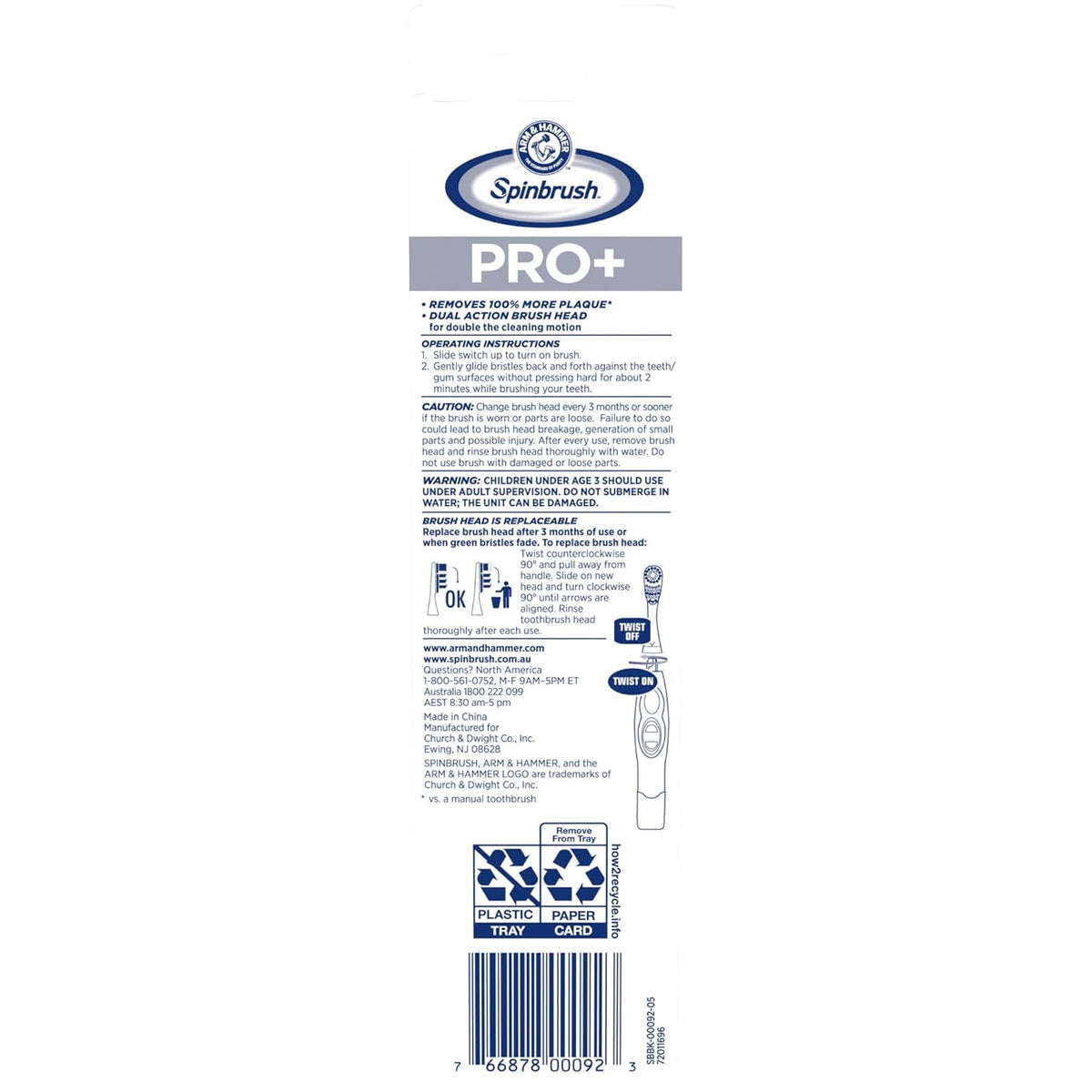 SPINBRUSH PRO CLEAN SOFT T/B 1CT