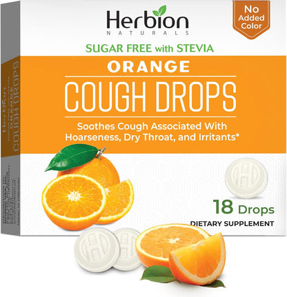 HERBION NATURALS COUGH DROPS,ORANGE