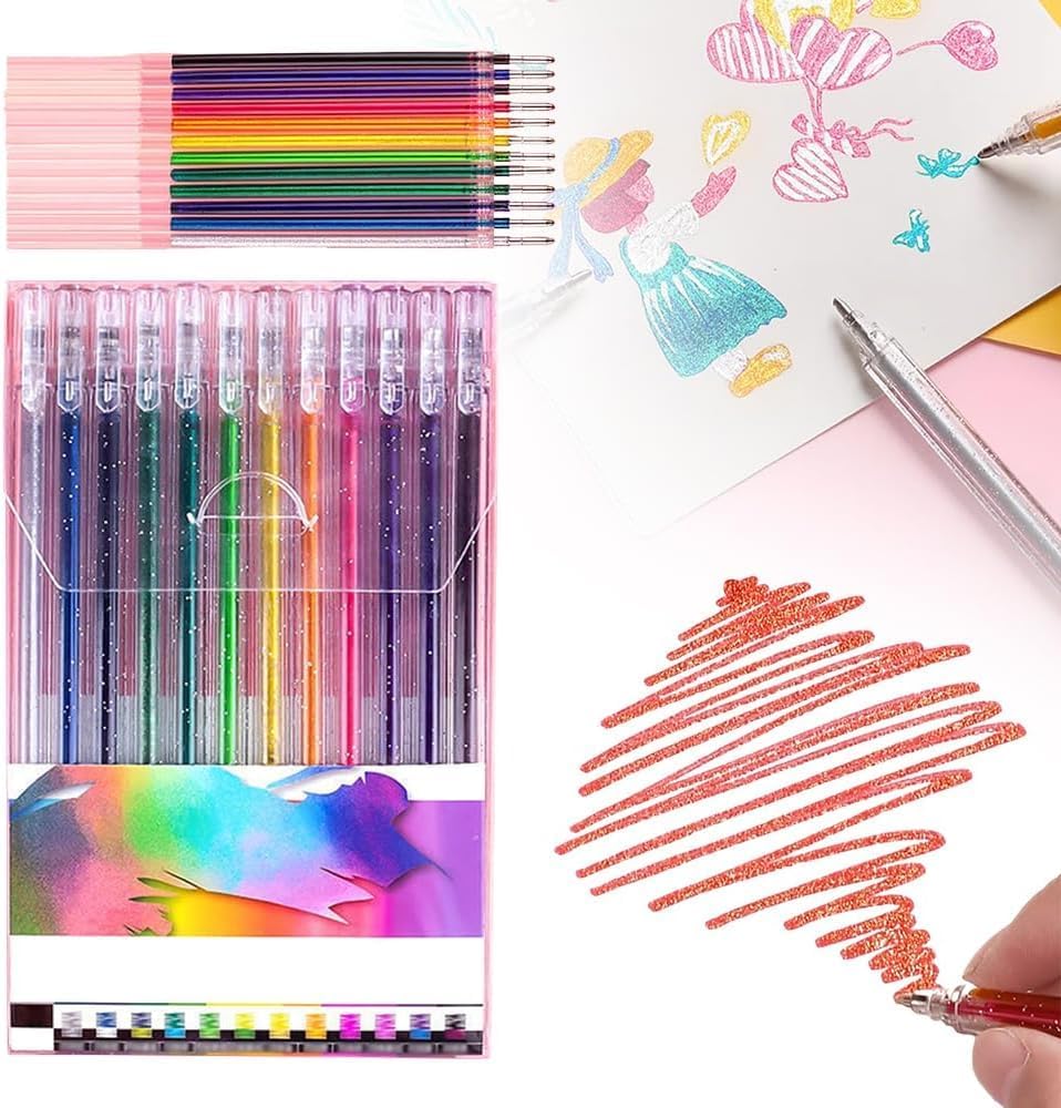 Pentonic Glitter Gel Pens - Assorted, 10 Count