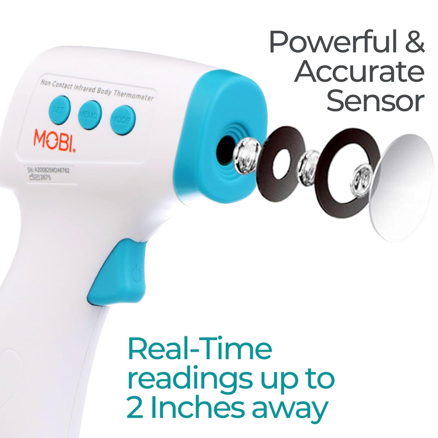 MOBI FEVER THERMOMETER NONCONTCT 12CT DS