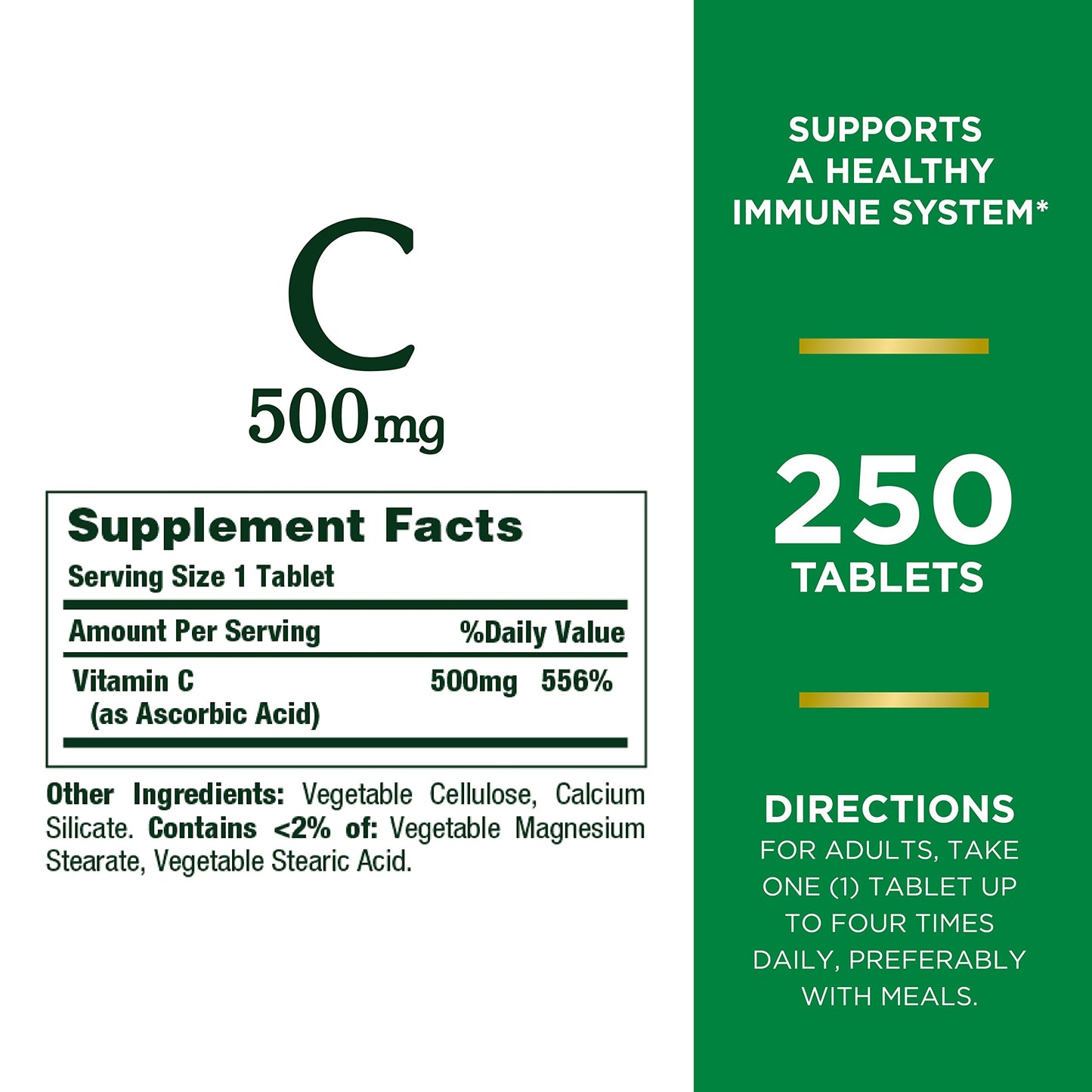 VIT C 500MG TR CAP 100CT NAT BOUNTY