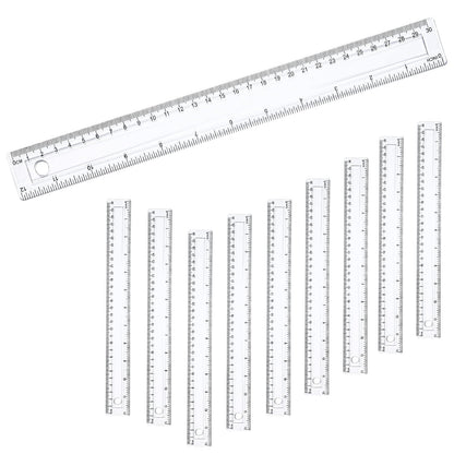 CLi Translucent Plastic Ruler with Double Bevel - Assorted, 12 Inches