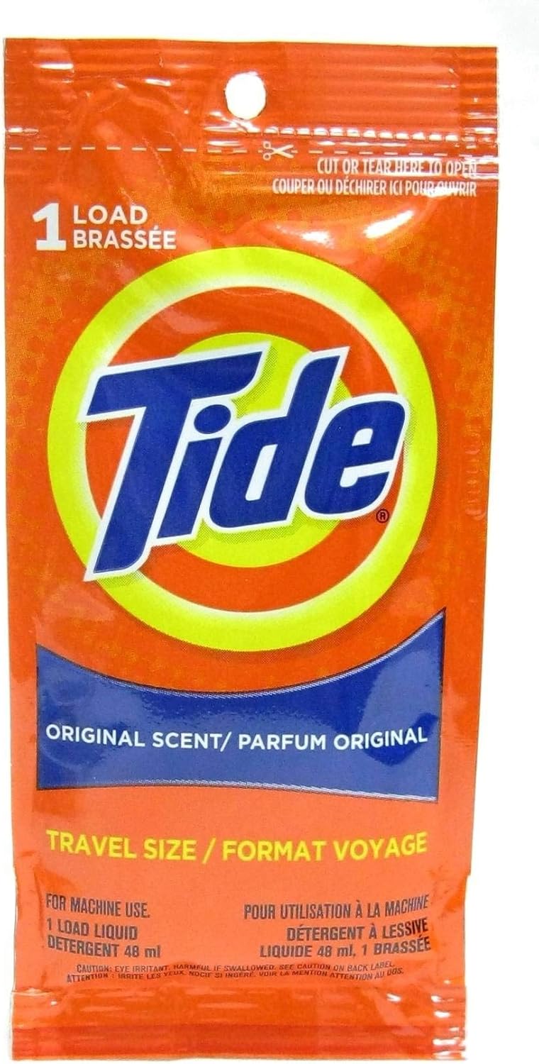 Tide 1-Load Travel Packet Liquid Detergent