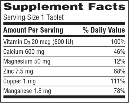 POSTURE D 600MG CALC/D/MAG TABLET 60CT