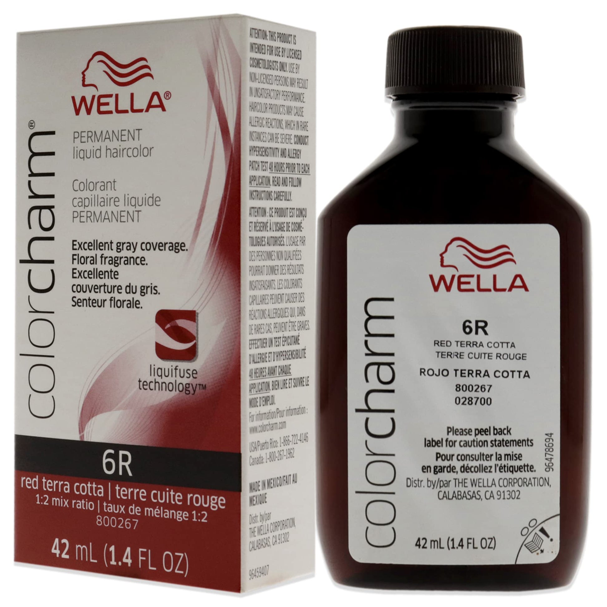 Wella Color Charm Liquid 6R Red Terra Cotta 1.4oz