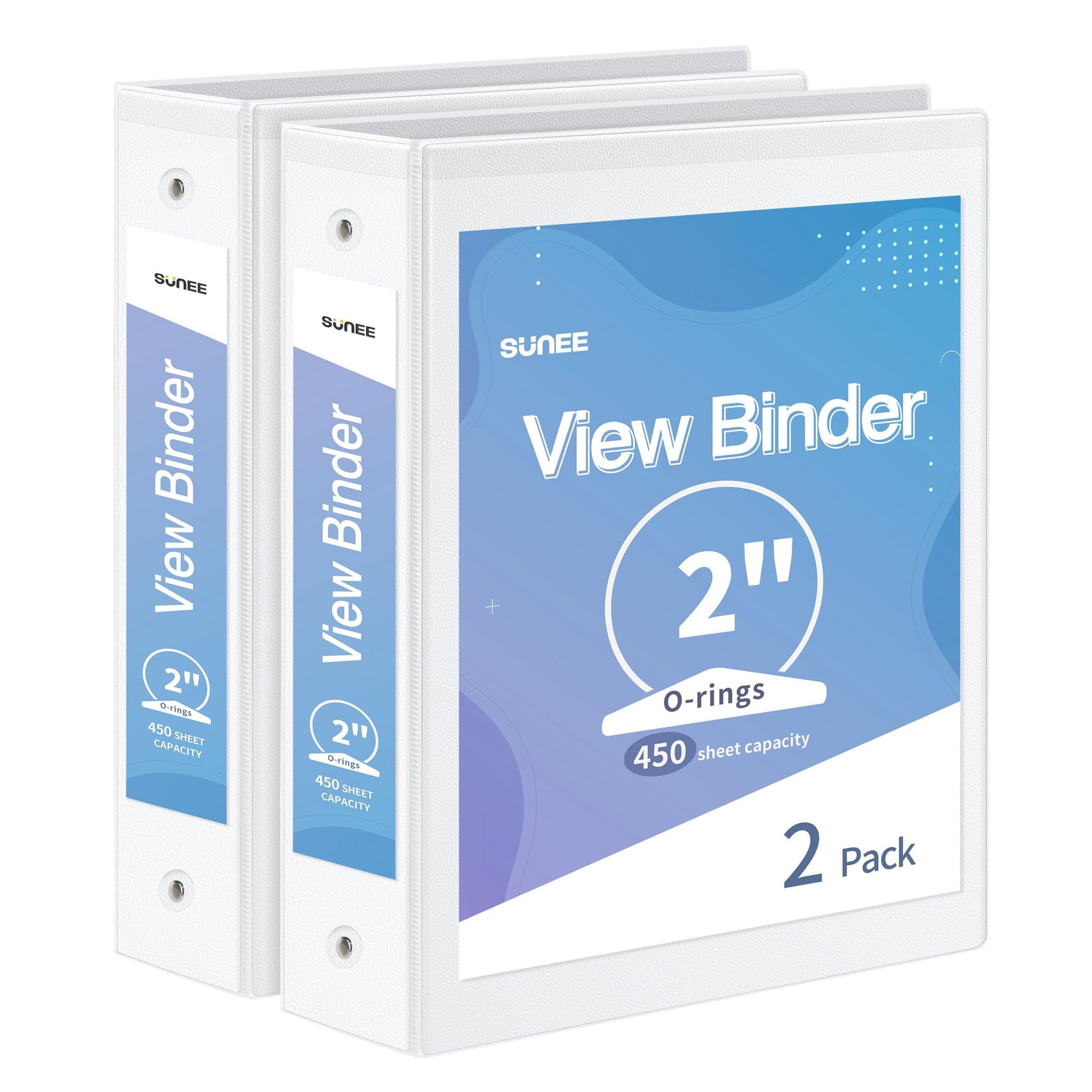 CLEARVU 3 RING BINDER 2" WHITE