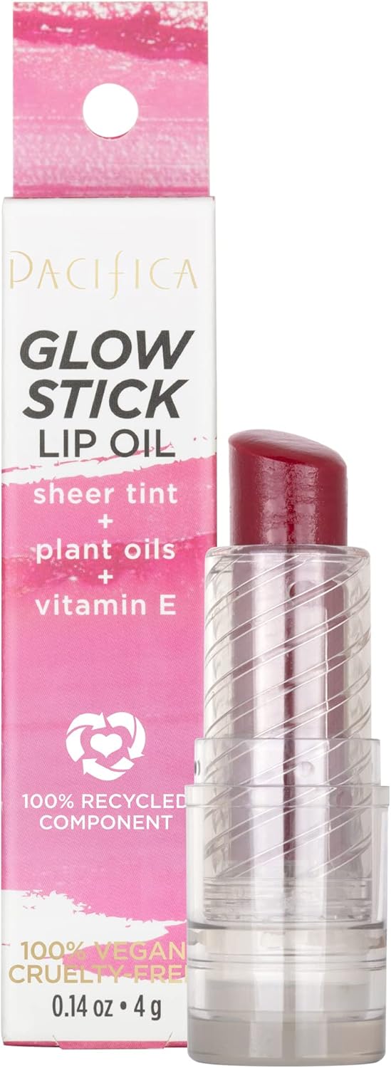 Pacifica 30484 Glow Stick Lip Oil Crimson Crush 0.14 oz