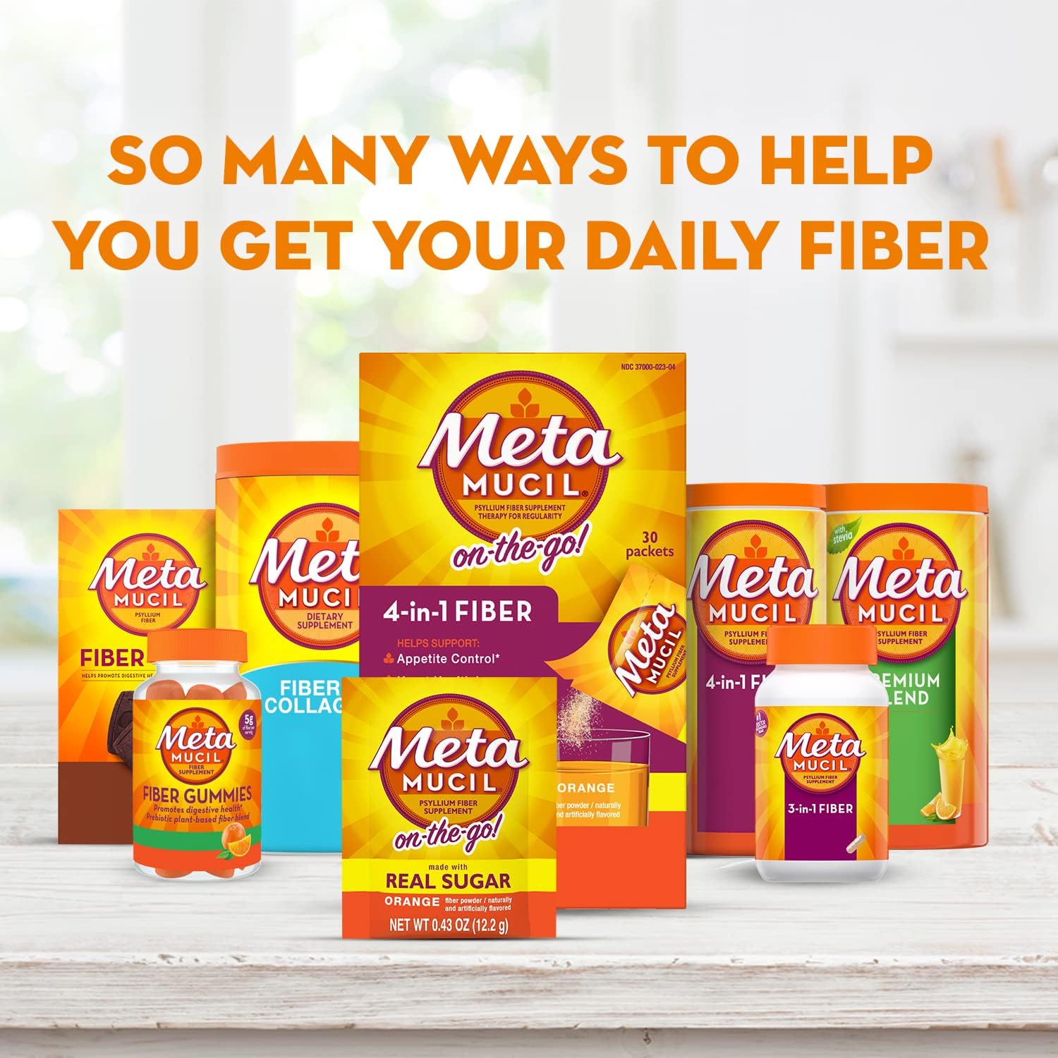 METAMUCIL ON-THE-GO ORN S/F PKT 30X5.8GM