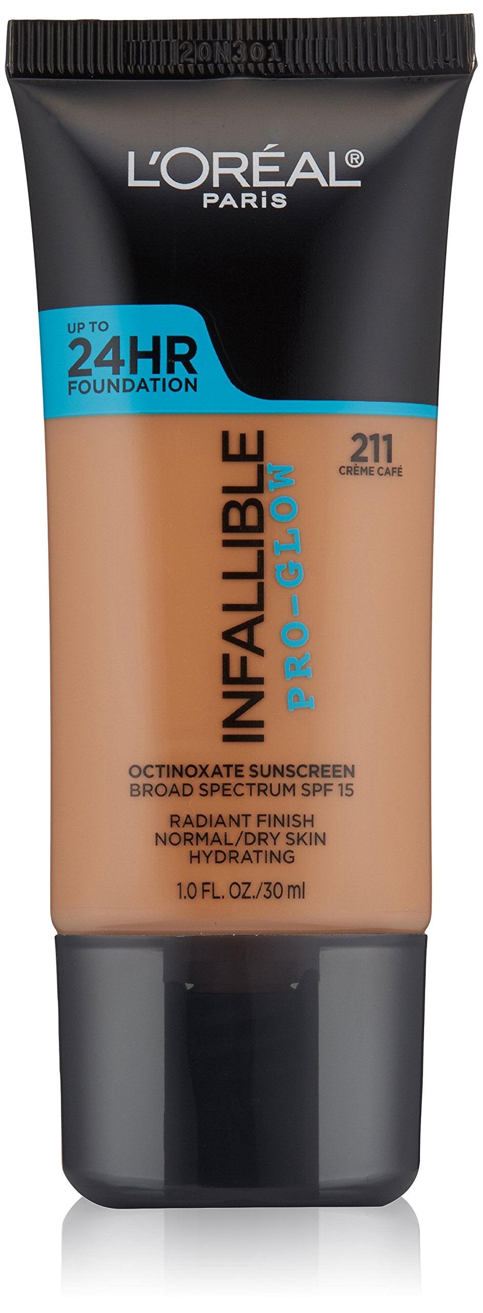 L'ORÉAL PARIS Infallible Pro-Glow Foundation, 211 Creme Cafe, 1 fl. oz.
