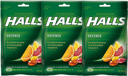HALLS DEFENSE BAG S/F ASST CITRUS 25CT