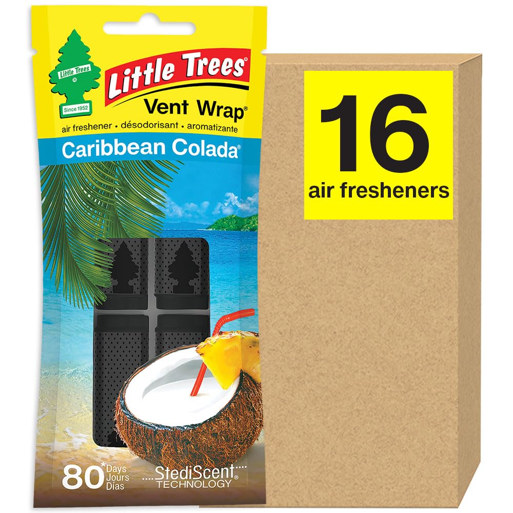 Little Trees Caribbean Colada Vent Wraps, 4 count