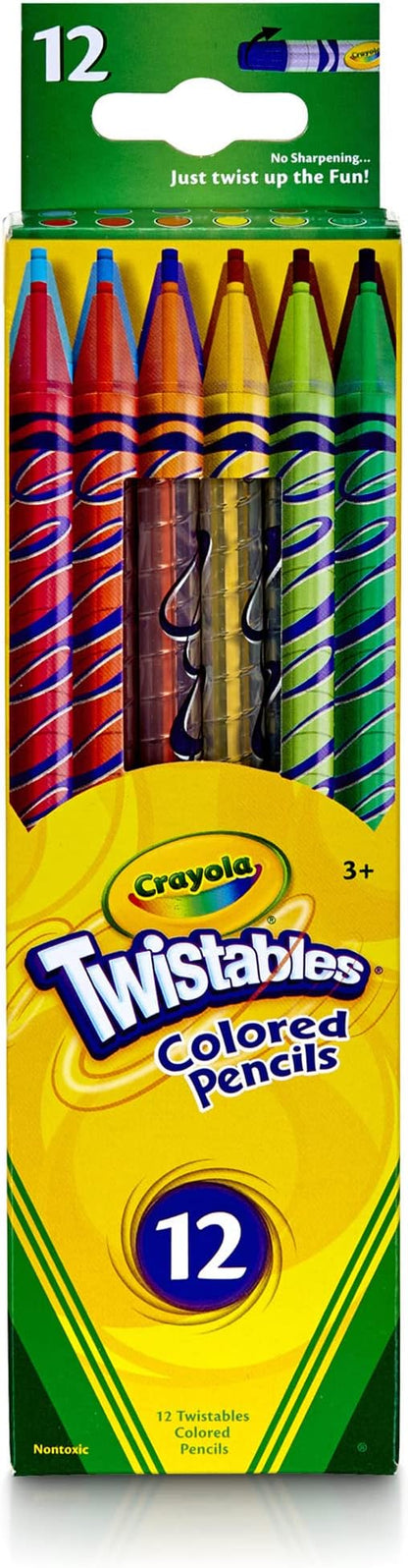 Crayola Twistables Colored Pencils - Bold & Bright, 12 count