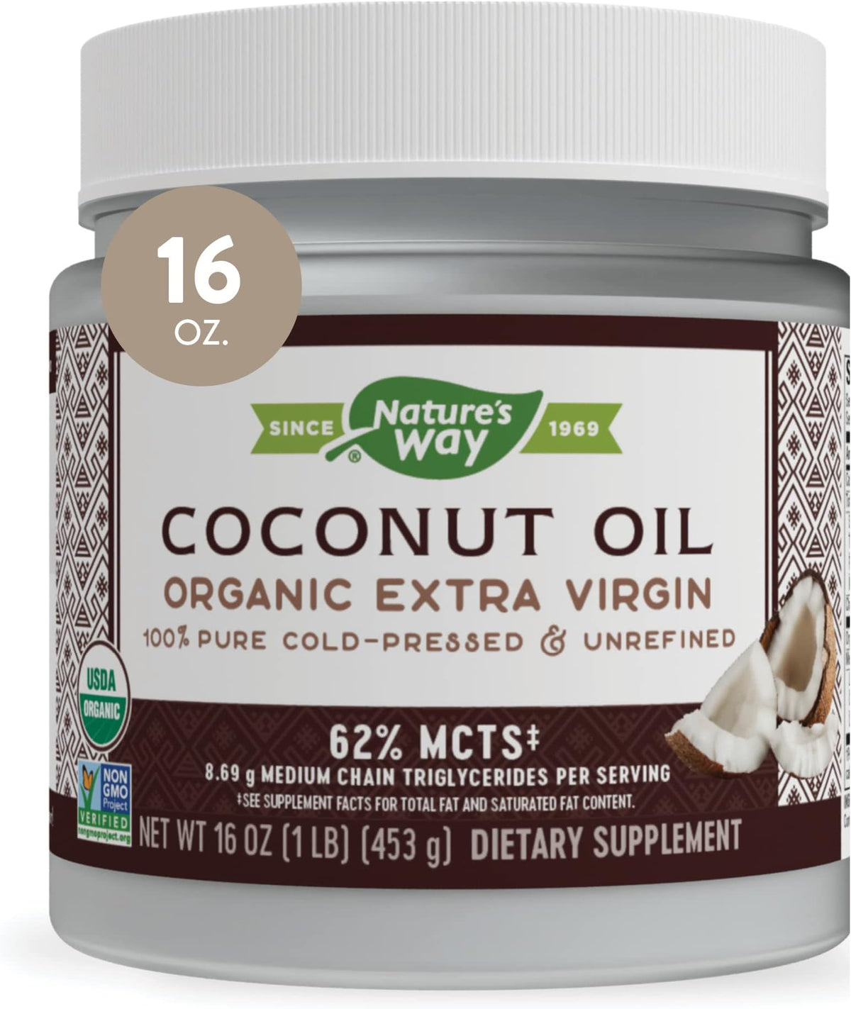 SPECTRUM ESSENTIALS COCONUT OIL,OG2,UNREFINED