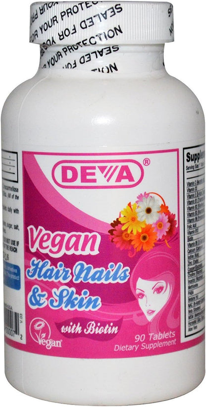 DEVA VEGAN VITAMINS HAIR,NAILS & SKIN,VEGAN