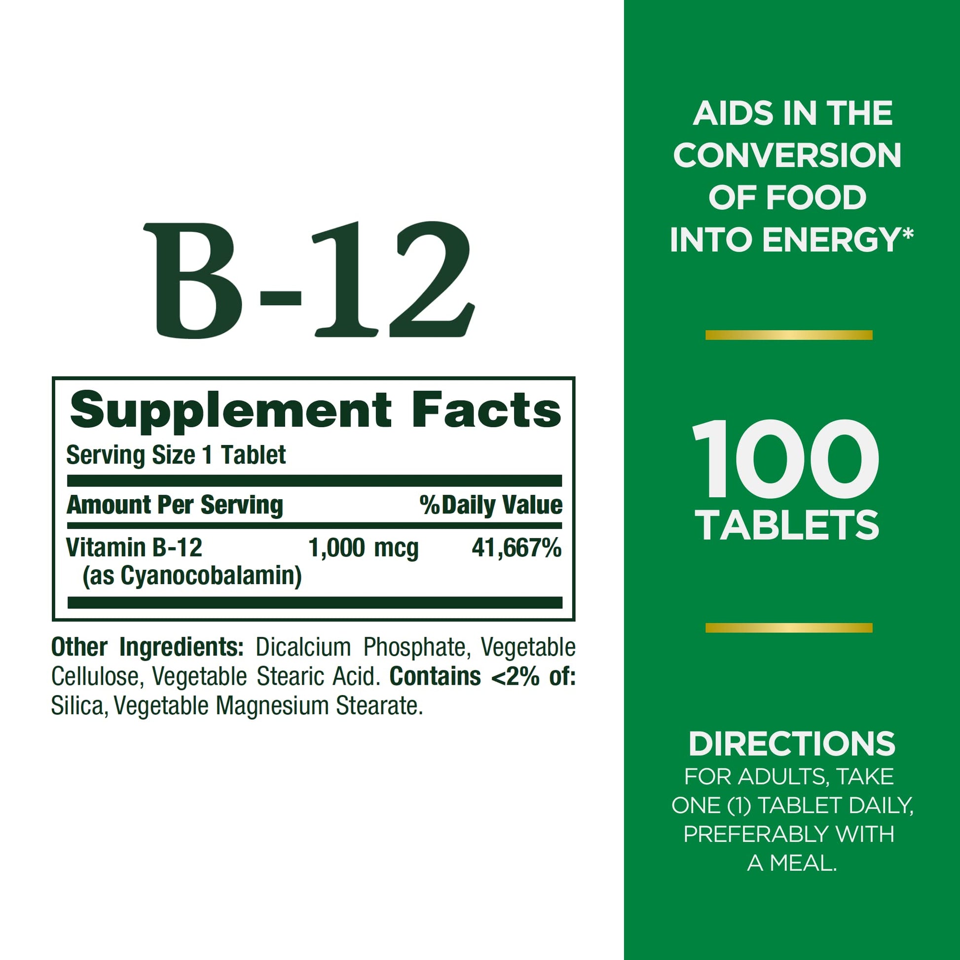 VITAMIN B-12 TB 1000MCG 100 SL