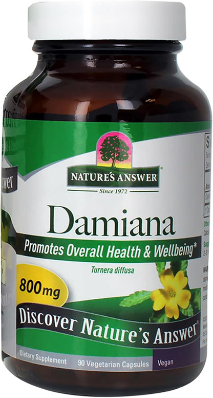 NATURE'S ANSWER DAMIANA LEAF,800MG
