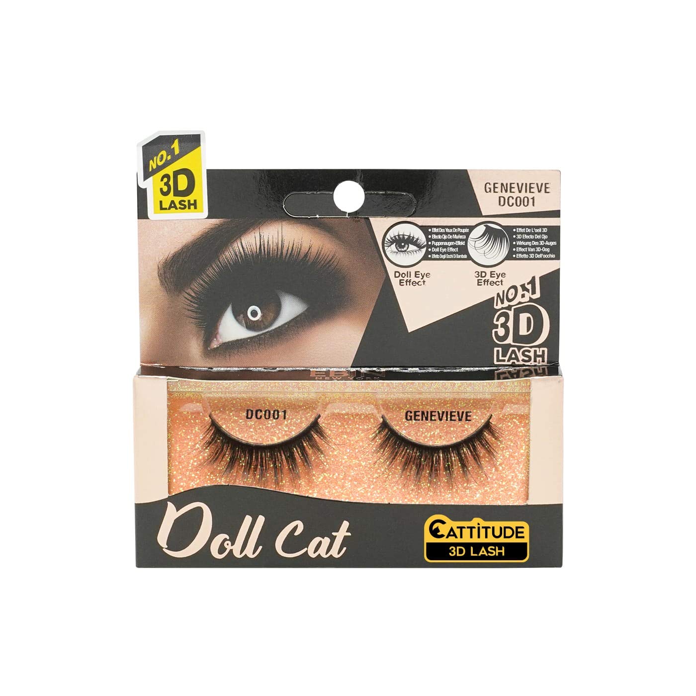 EBIN NEW YORK Cattitude Sexy Cat False 3D Eyelashes - Pisces