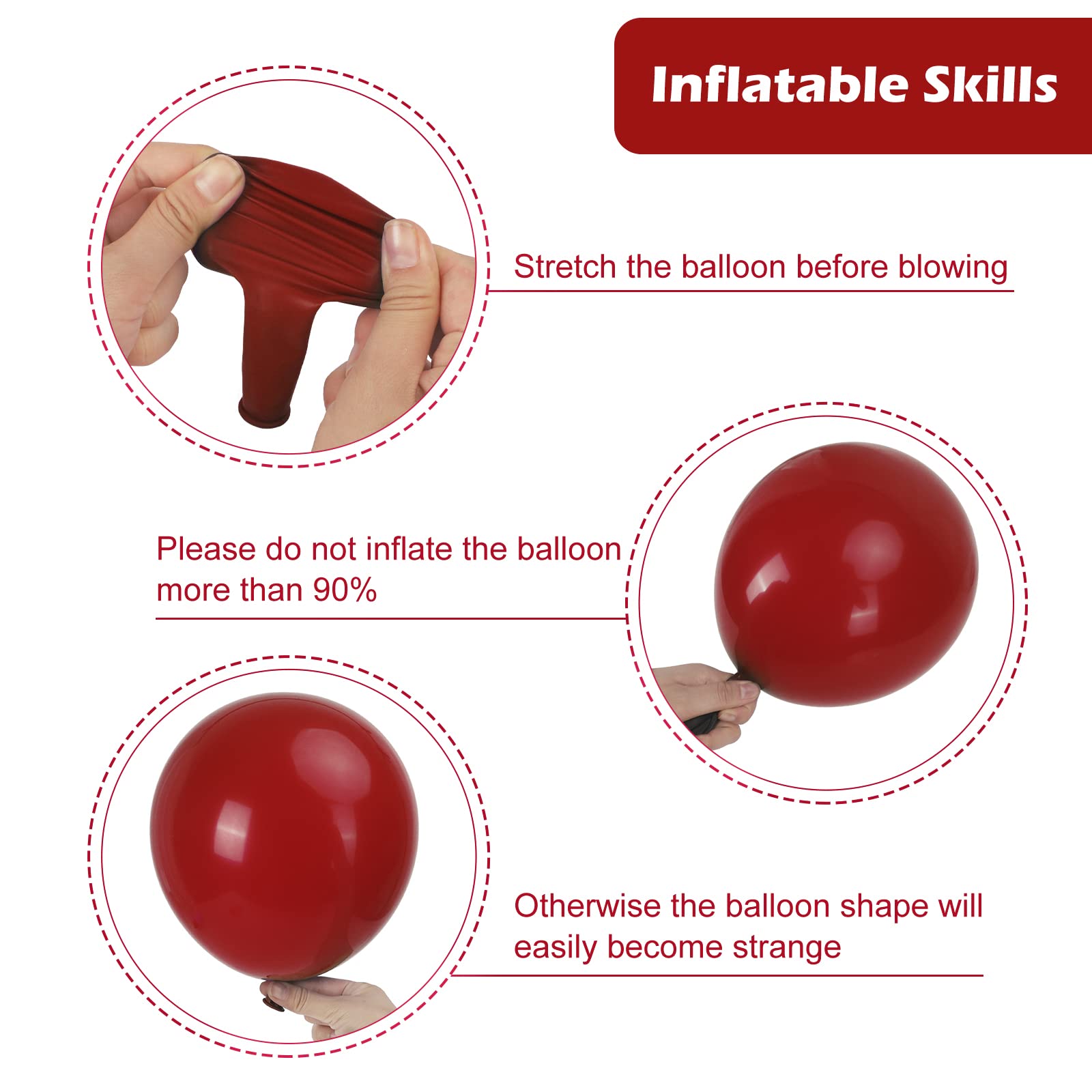 BALLOON 9IN 20CT RUBY RED
