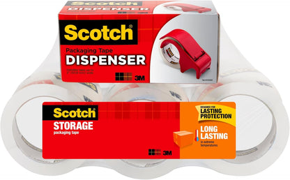 3M Scotch Long-Lasting Moving & Storage Tape With Refillable Dispenser  2 x 22.2  Yd. 1.0 ea