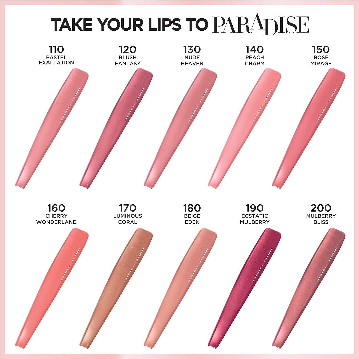 L'ORÉAL PARIS Glow Paradise Balm-in-Lipstick with Pomegranate Extract, 120 Blush Fantasy, 0.1 oz