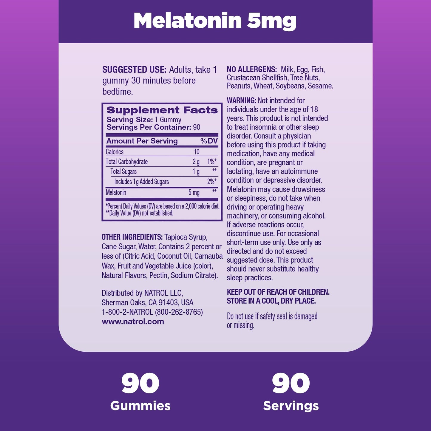 YUMVS MELATONIN X/STR 5 MG GMY 60 GERI