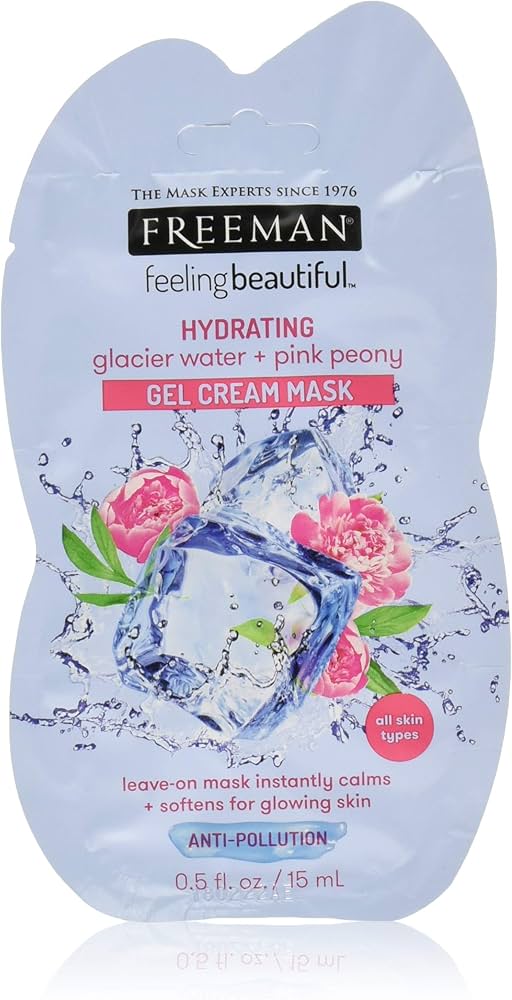 Freeman Facial Glacier Water + Pink Peony Gel Cream Mask 6oz