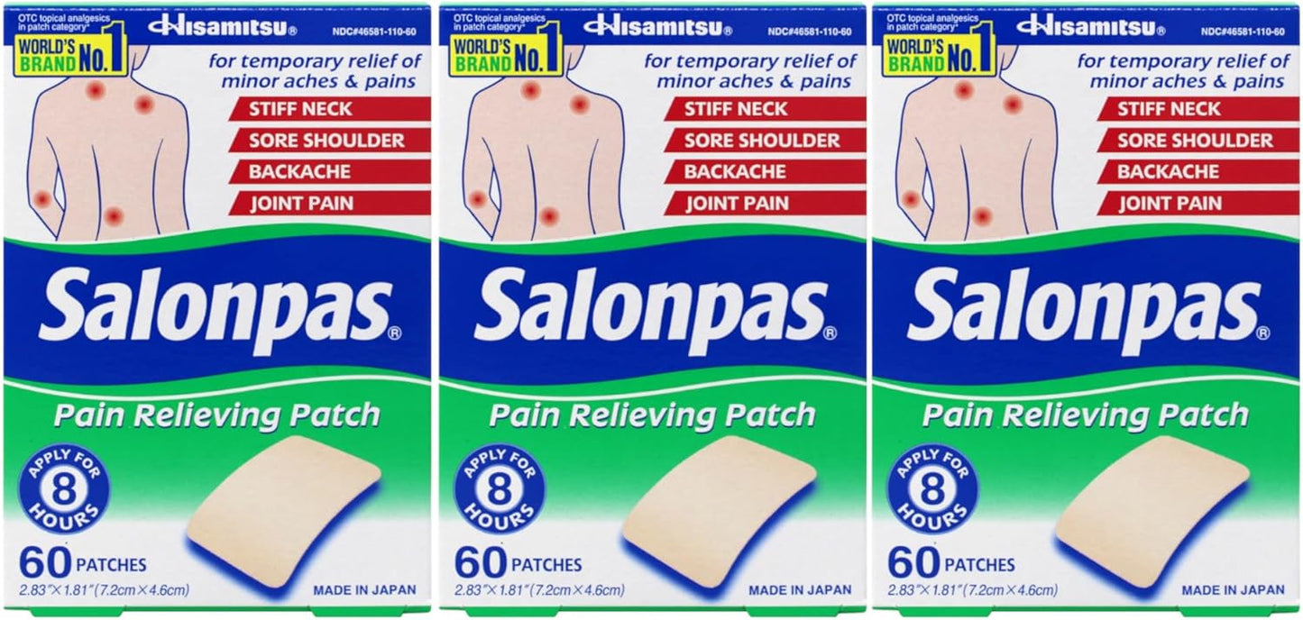 SALONPAS PAIN RELIEVING PATCH 20CT