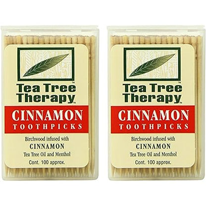 TEA TREE THERAPY TOOTHPICKS,CINNAMON