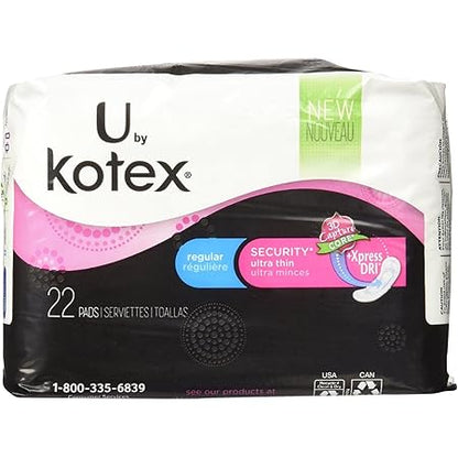 U BY KOTEX SPRM ULTR THIN OVRNT PAD 6X13
