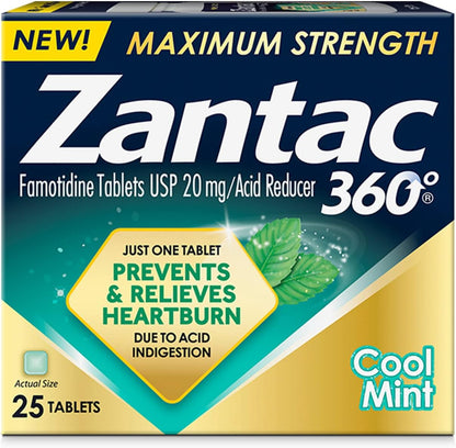ZANTAC 360 MAX STRENGTH 20 MG TAB 25