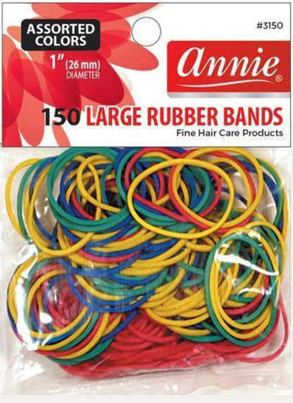 ANNIE RUBB.BAND BLK 500ct #3158