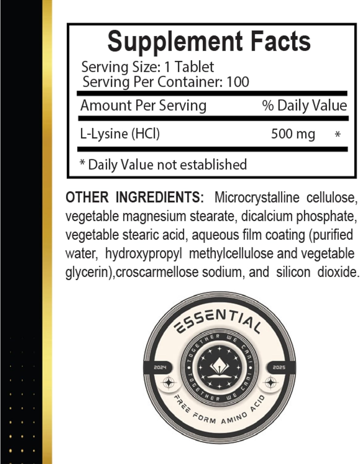 NT L-LYSINE TB 500MG 100+30 BNS