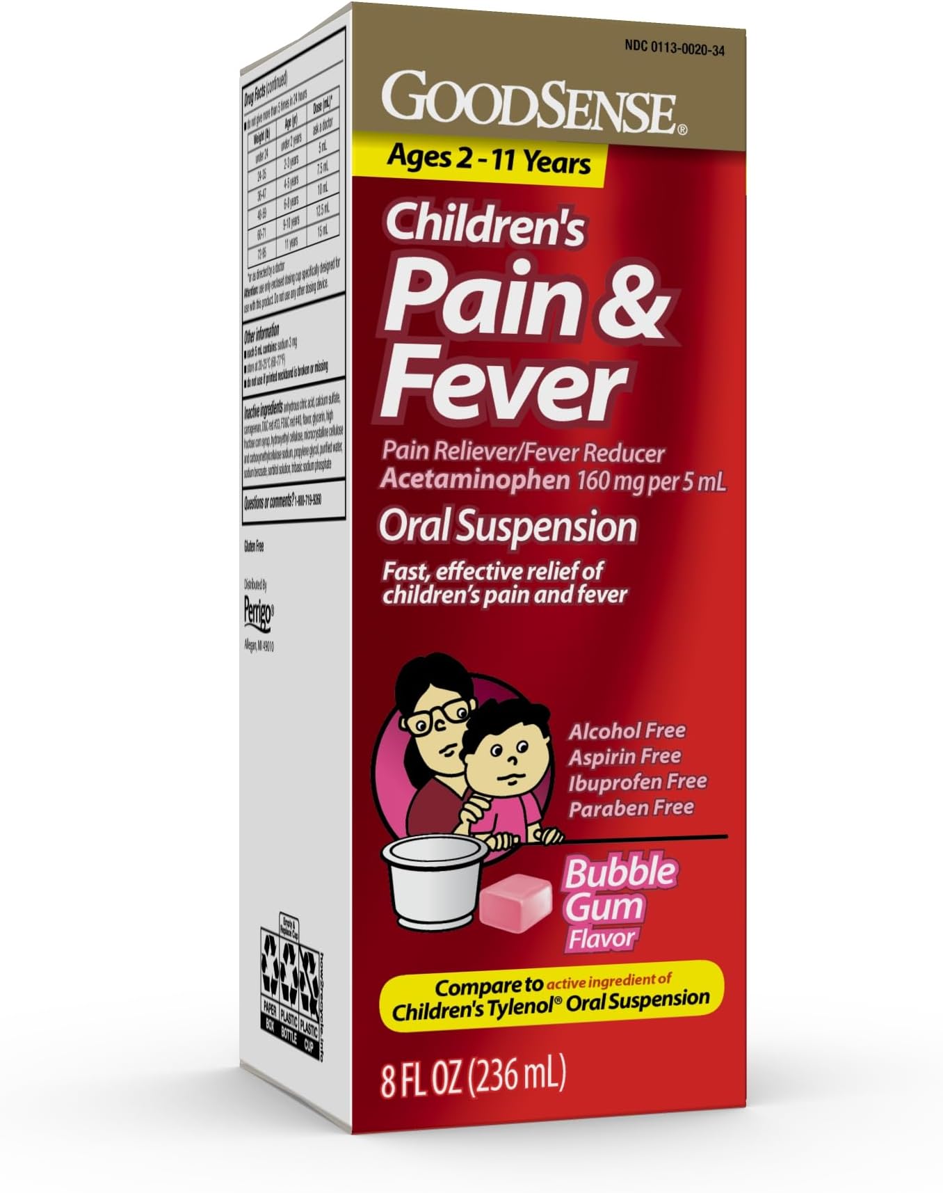 ACETAMINOPHEN 160 MG SUS 30X5 ML UD