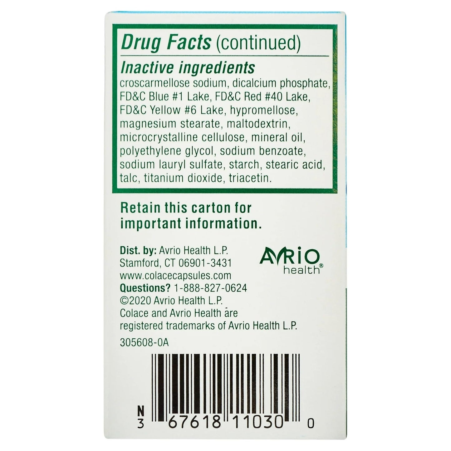 COLACE 2-IN-1 TABLETS 30CT