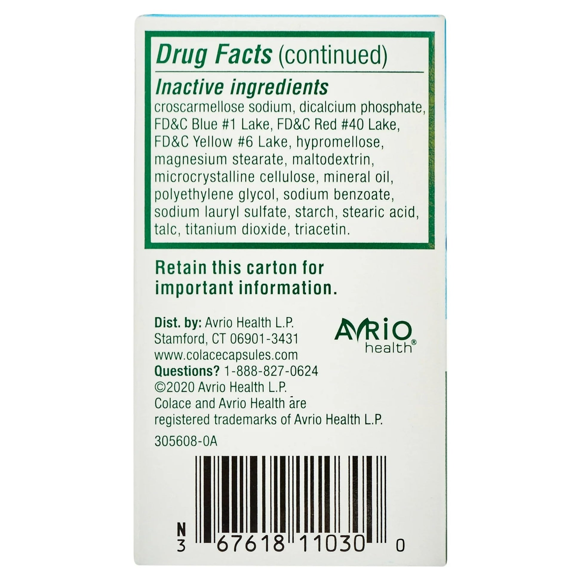 COLACE 2-IN-1 TABLETS 30CT