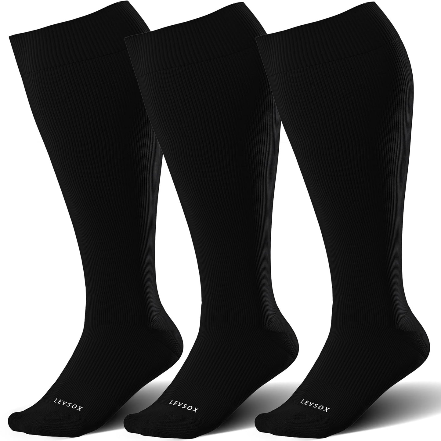 GNP SOCK UNISX OVR CALF 15-20MMHG WHT LG