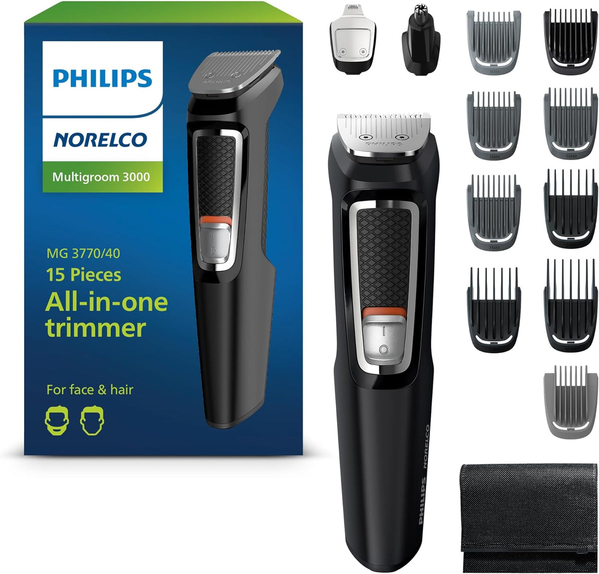 Philips Norelco Trimmer 3000 Multigroom 13 Pieces