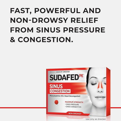 SUDAFED PE SINUS CONGESTION DT/NT TAB 20