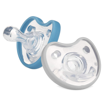 DR. TALBOT'S Soft-Flex Orthodontic Pacifiers, 6-12 months - Aqua and Clear, 2 count