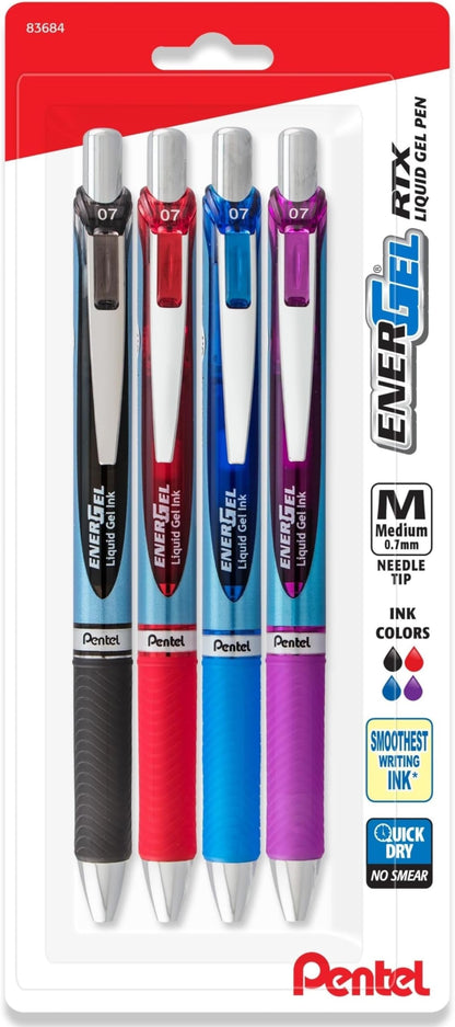 Pentel EnerGel ICE Pen Medium 5 + 1 Free, Assorted