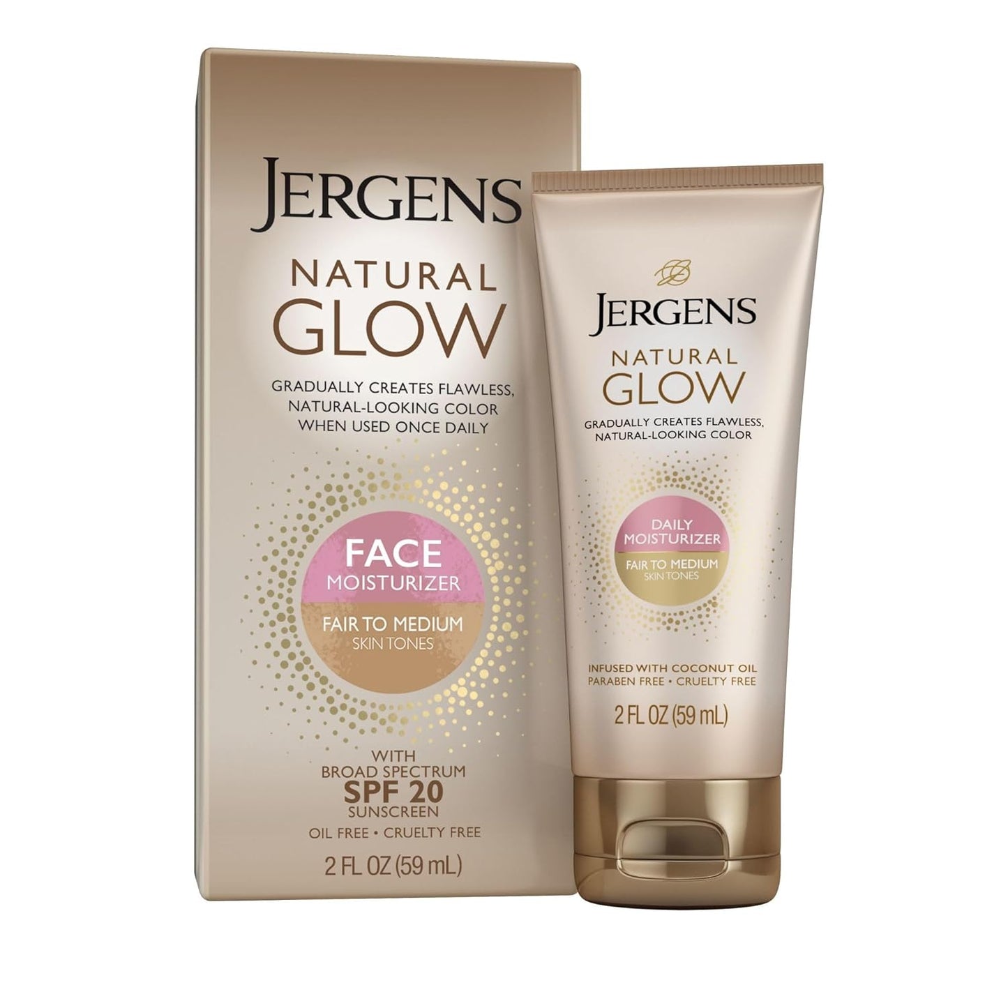 JERGENS NAT GLOW LOTION MED/TAN 4OZ