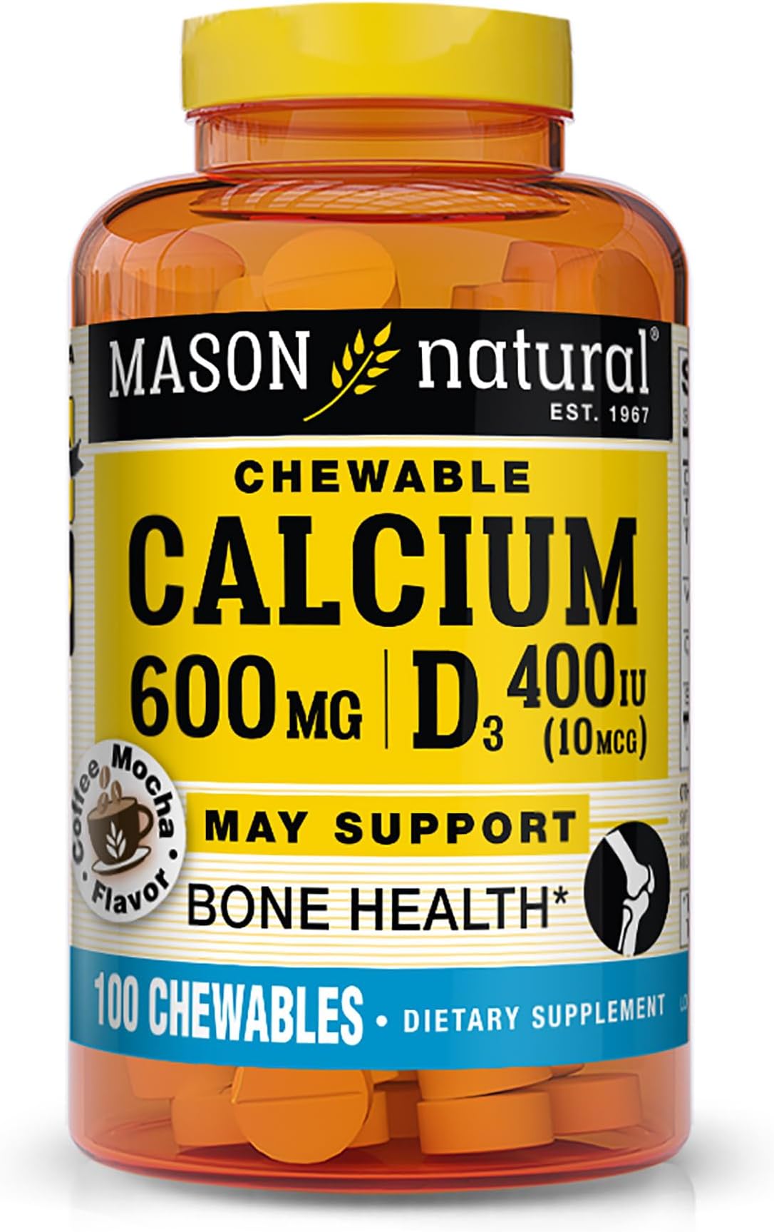 SUPER CALCIUM 600+ D3 CHW 100CT MASON