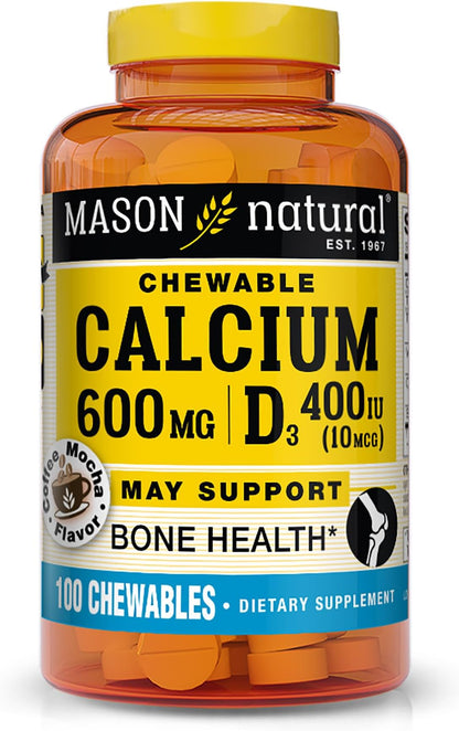 SUPER CALCIUM 600+ D3 CHW 100CT MASON