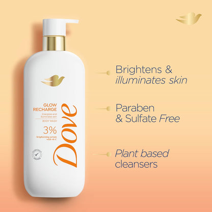 DOVE BODY WASH EXFOL GLOW 18.5Z