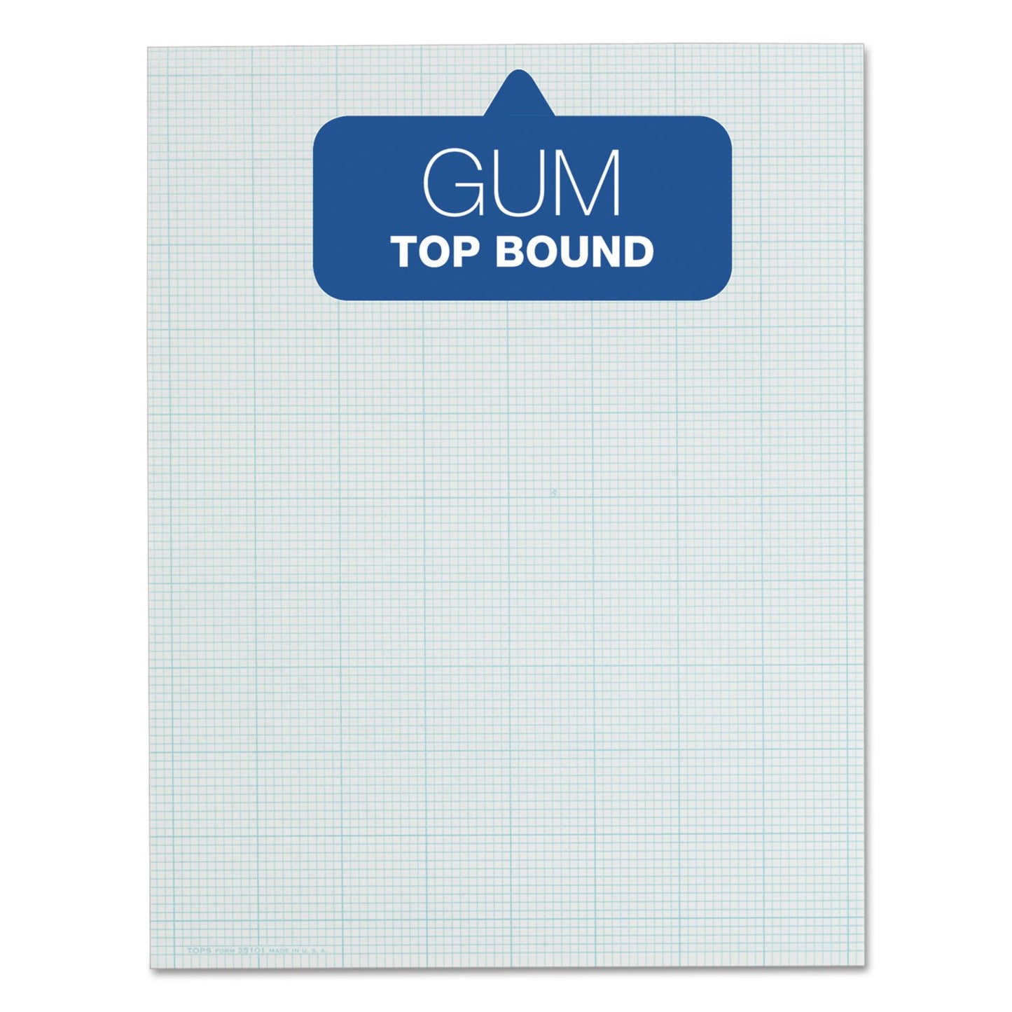Tops Graph Pads 8-1/2" x 11", Glue Top, Graph Rule (10 x 10), 50 Sheets