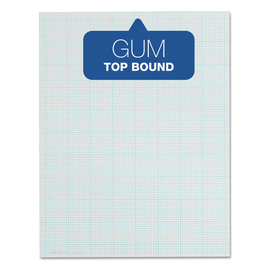 Tops Graph Pads 8-1/2" x 11", Glue Top, Graph Rule (10 x 10), 50 Sheets
